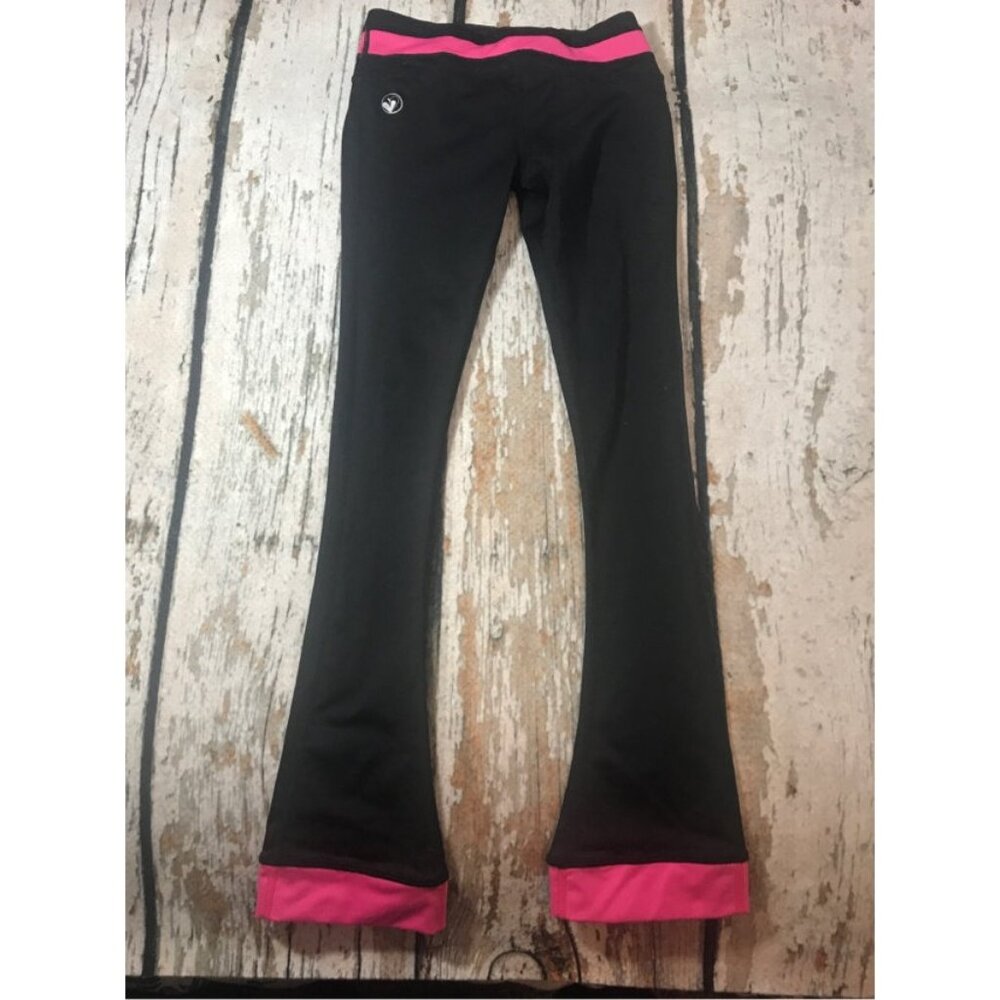 Limeapple Black Pink Flare Leggings